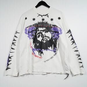FREE WORLD ORDER F.V.V.O Graphic Long Sleeve T Shirt XL Distressed